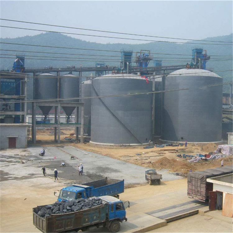 咸阳水泥钢板仓2座3000吨青岛项目进入施工